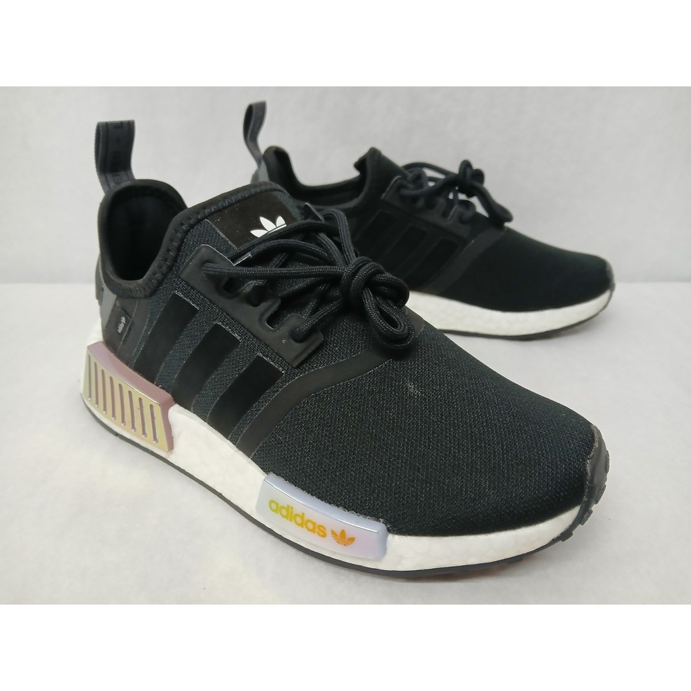 Adidas Women's NMD_R1 Lifestyle Shoes GY8537 Black Iridescent Sz 6